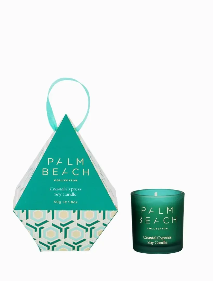 Palm Beach|Scented Candles*Palm Beach Hanging Bauble Mini Candle Coastal Cypress 50G - FINAL SALE