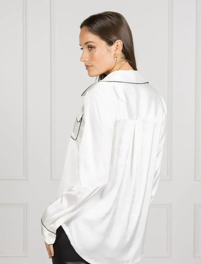 Shirts And Tops*Zjoosh Pamela Satin Top - FINAL SALE Ivory