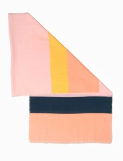 Fashion Scarves|Scarves*Zjoosh Panama Scarf Peach Navy Yellow
