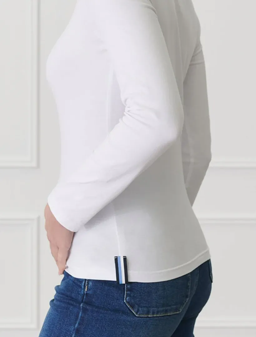 Shirts And Tops*Zjoosh Paris Long Sleeve Classic Tee White
