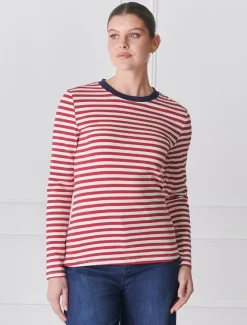 Shirts And Tops*Zjoosh Paris Long Sleeve Tee Red White RedWhite