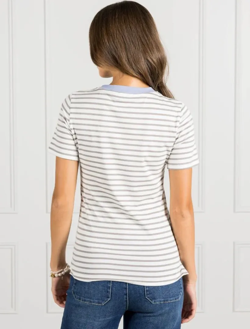 Shirts And Tops*Zjoosh Paris Striped Tee - FINAL SALE Cloud