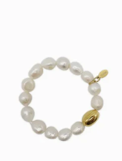 Pearl Jewellery|Bangles And Bracelets*Zjoosh Pearl Bracelet Gold Bean