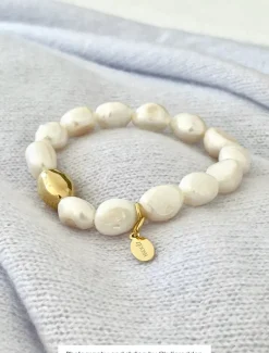 Pearl Jewellery|Bangles And Bracelets*Zjoosh Pearl Bracelet Gold Bean