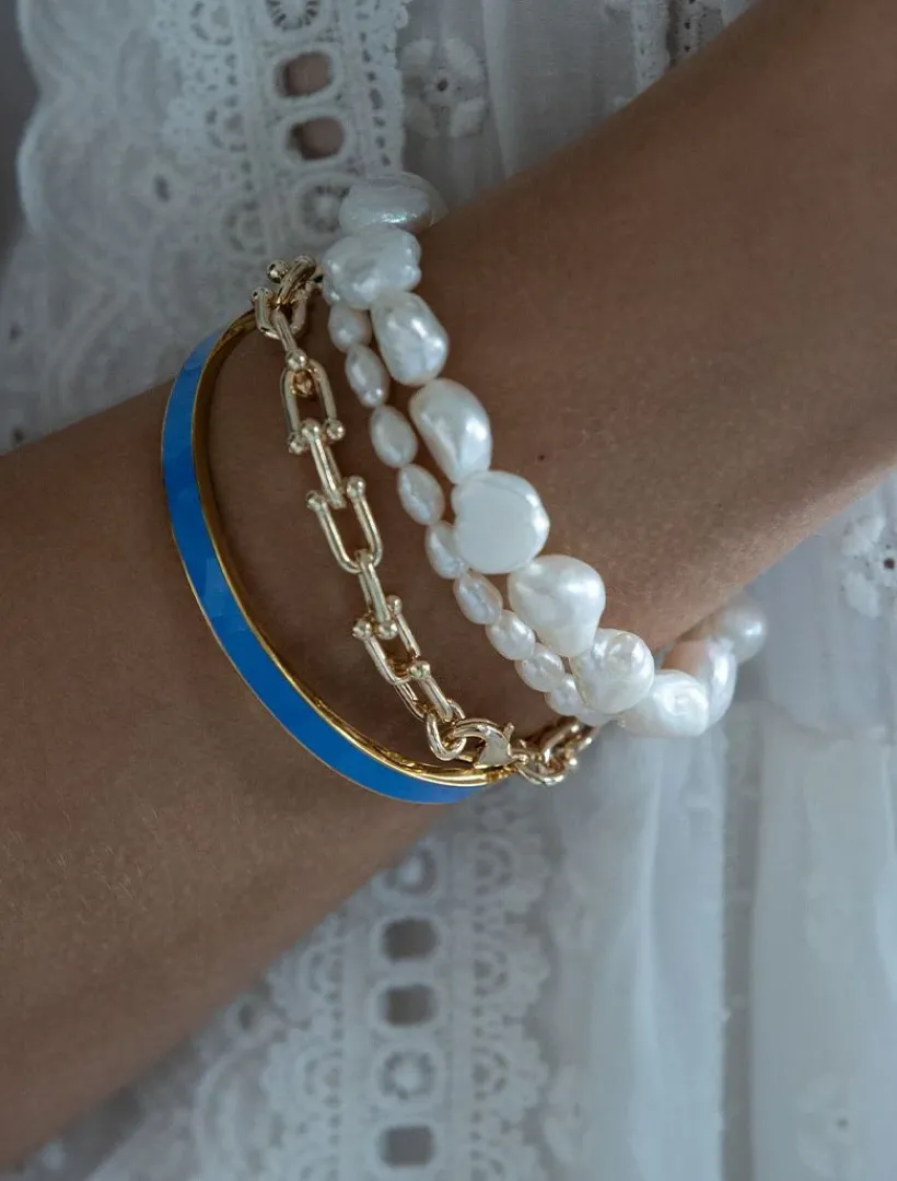 Pearl Jewellery|Bangles And Bracelets*Zjoosh Pearl Bracelet Silver Bean
