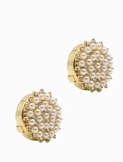 Pearl Jewellery*Zjoosh Pearl Crystal Button Covers Set of 2