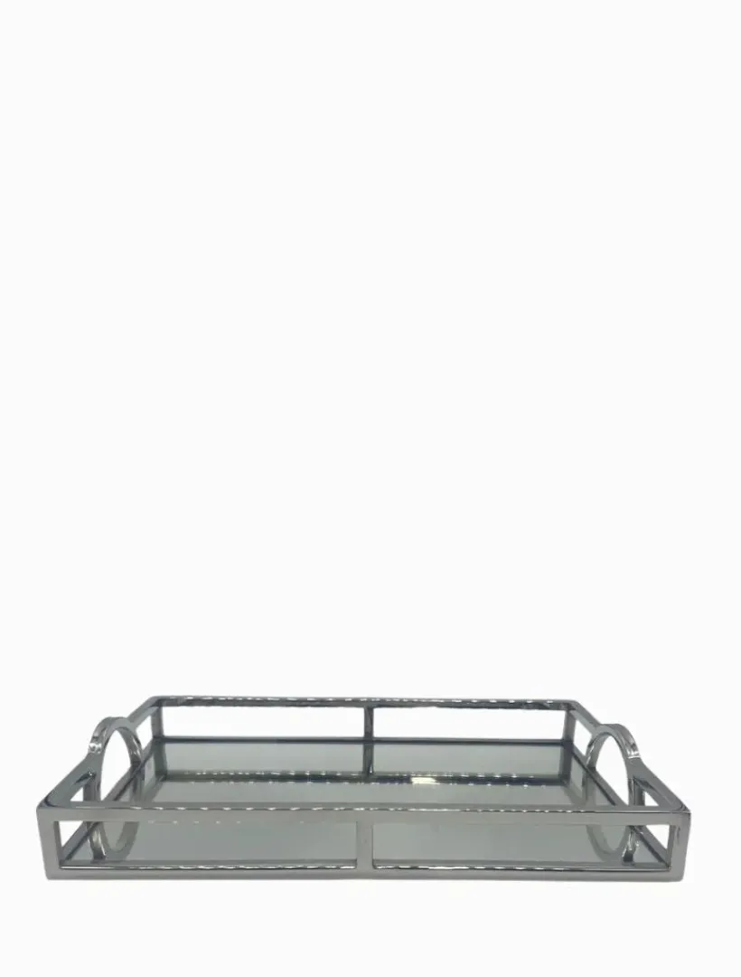 Trays*3rd Party Other Rectangle Arch Handle Tray Small Silver