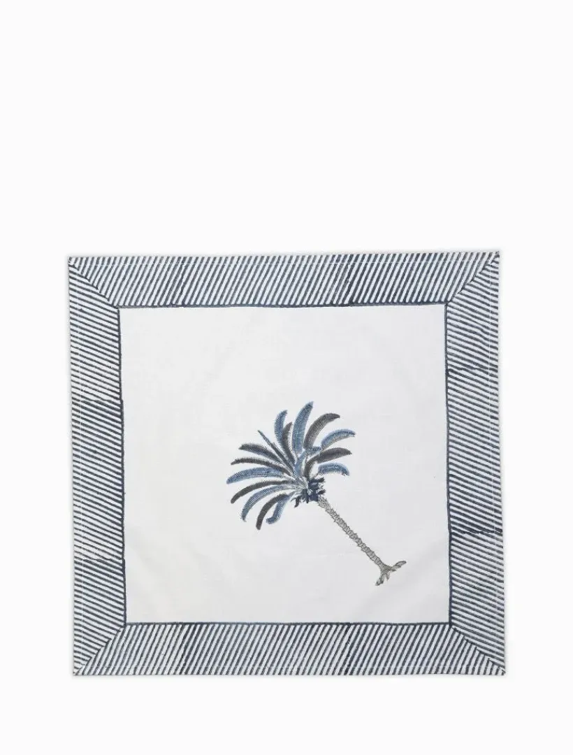 Table Linen*Zjoosh Ritchie Palms Napkin (Set of 4) Blue