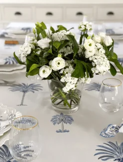 Table Linen*Zjoosh Ritchie Palms Tablecloth (150cm x 320cm) Blue