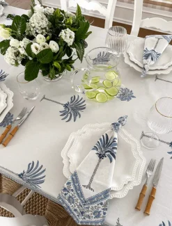 Table Linen*Zjoosh Ritchie Palms Tablecloth (150cm x 320cm) Blue