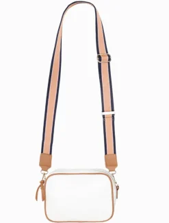 Cross Body Bags|Ruby Cross Body Collection*Zjoosh Ruby Sports Cross Body Bag Dual Tone White Tan WhiteTan