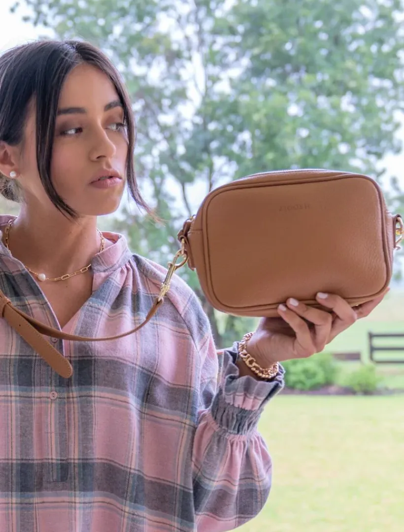 Cross Body Bags|Ruby Cross Body Collection*Zjoosh Ruby Sports Cross Body Bag Tan