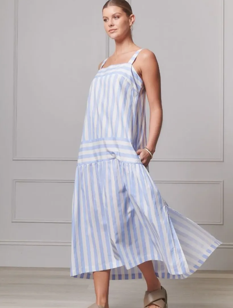 Dresses*Zjoosh Sarah Striped Sundress - FINAL SALE Blue