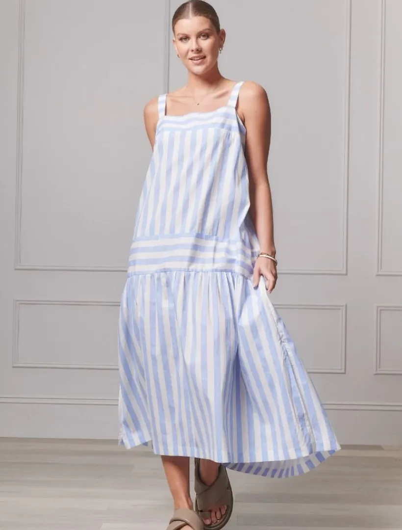 Dresses*Zjoosh Sarah Striped Sundress - FINAL SALE Blue