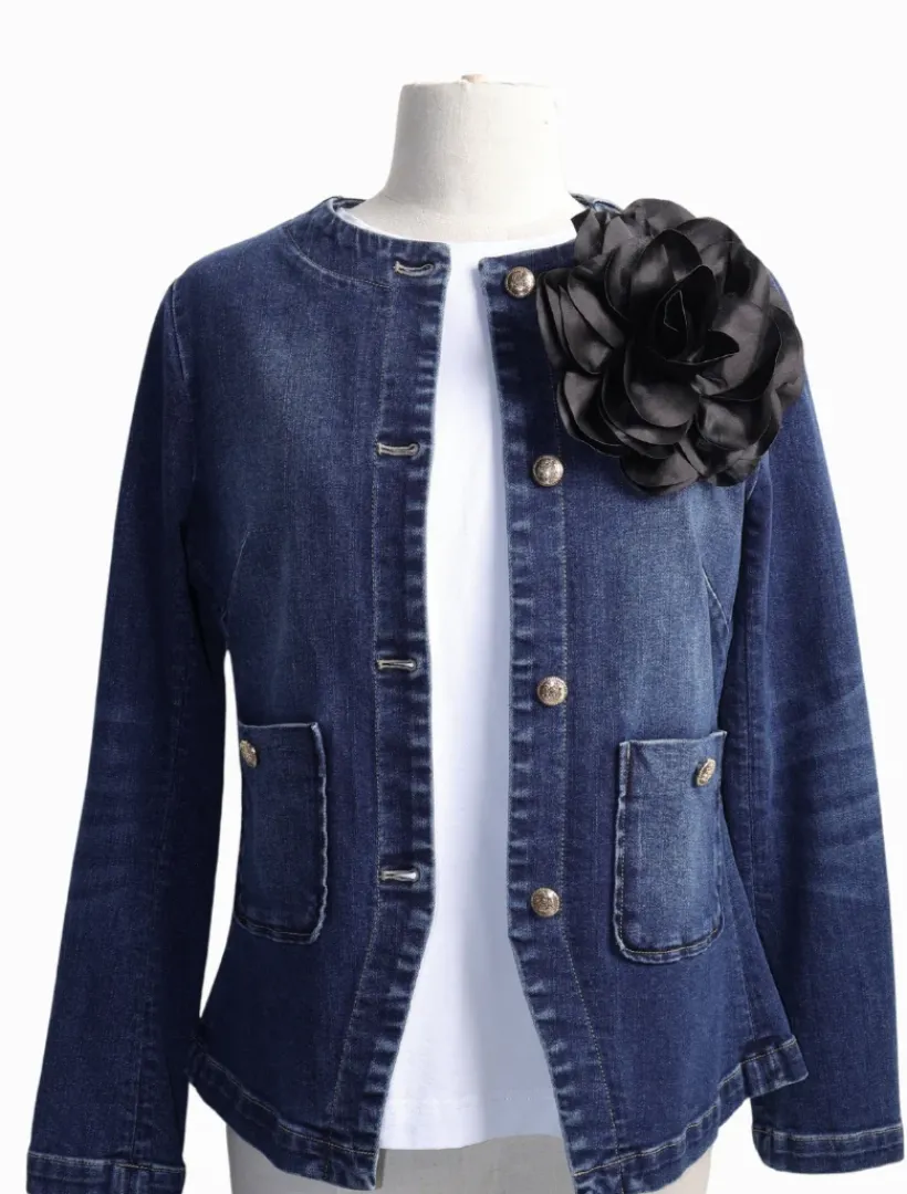 Hats & Hair Accessories*Zjoosh Satin Flower Brooch Black