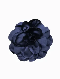 Hats & Hair Accessories*Zjoosh Satin Flower Brooch Navy