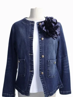 Hats & Hair Accessories*Zjoosh Satin Flower Brooch Navy