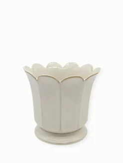 Vases & Pots|Ceramics*Zjoosh Scalloped Pot Large White