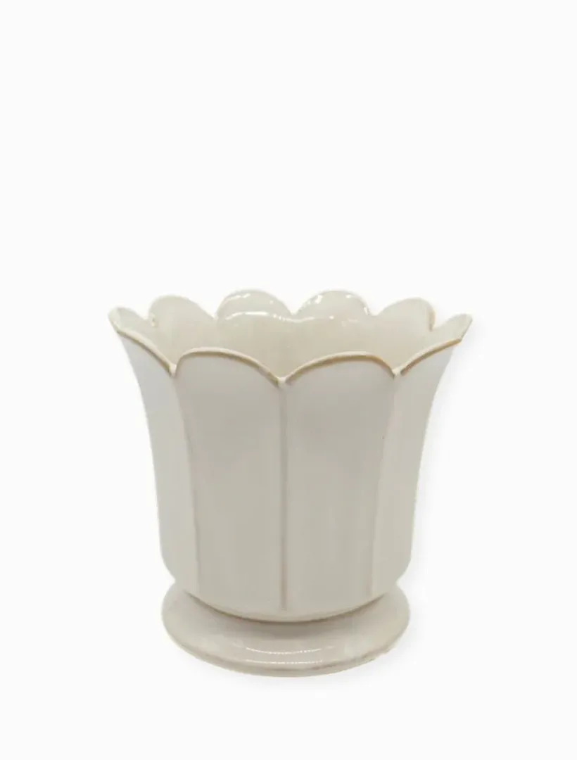 Vases & Pots|Ceramics*Zjoosh Scalloped Pot Large White
