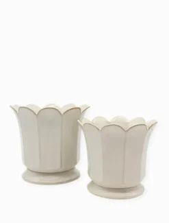 Vases & Pots|Ceramics*Zjoosh Scalloped Pot Large White