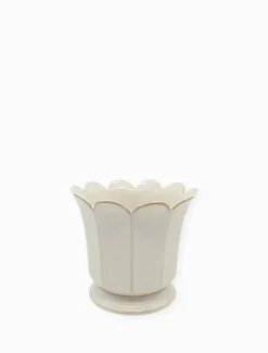 Ceramics|Vases & Pots*Zjoosh Scalloped Pot Small White