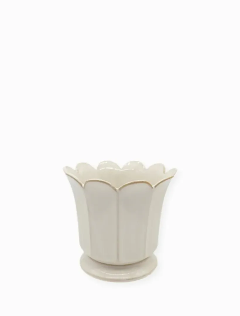 Ceramics|Vases & Pots*Zjoosh Scalloped Pot Small White