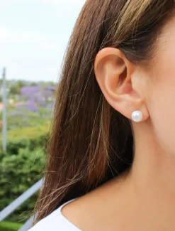Pearl Jewellery|Earrings*Zjoosh Small Pearl Stud White