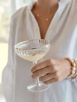 Glassware*Zjoosh Soiree Crystal Coupes (Set of 2) Clear