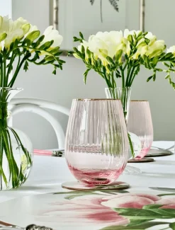 Glassware*Zjoosh Soiree Crystal Gin Tumblers (Set of 2) Pink