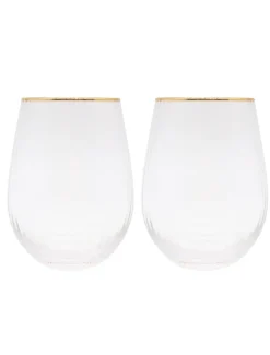 Glassware*Zjoosh Soiree Crystal Gin Tumblers (Set of 2) Clear