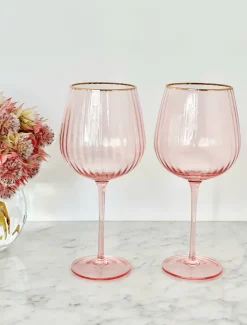 Glassware*Zjoosh Soiree Crystal Spritz Balloons (Set of 2) Pink