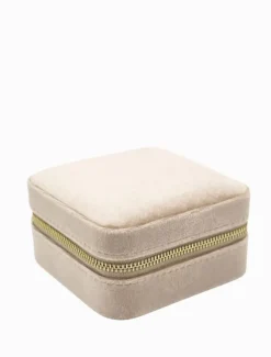 Jewellery Storage|Jewellery And Trinket Boxes*Zjoosh Square Jewellery Case Champagne