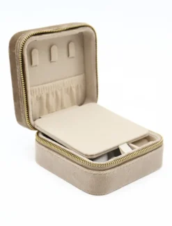 Jewellery Storage|Jewellery And Trinket Boxes*Zjoosh Square Jewellery Case Champagne