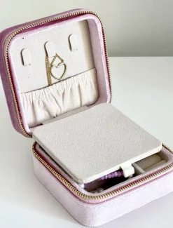 Jewellery Storage|Jewellery And Trinket Boxes*Zjoosh Square Jewellery Case Pink