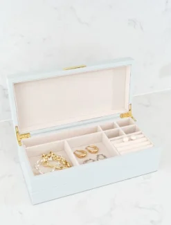 Jewellery Storage|Jewellery And Trinket Boxes*Zjoosh Stacking Lacquered Jewellery Box Large Blue
