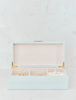Jewellery Storage|Jewellery And Trinket Boxes*Zjoosh Stacking Lacquered Jewellery Box Large Blue