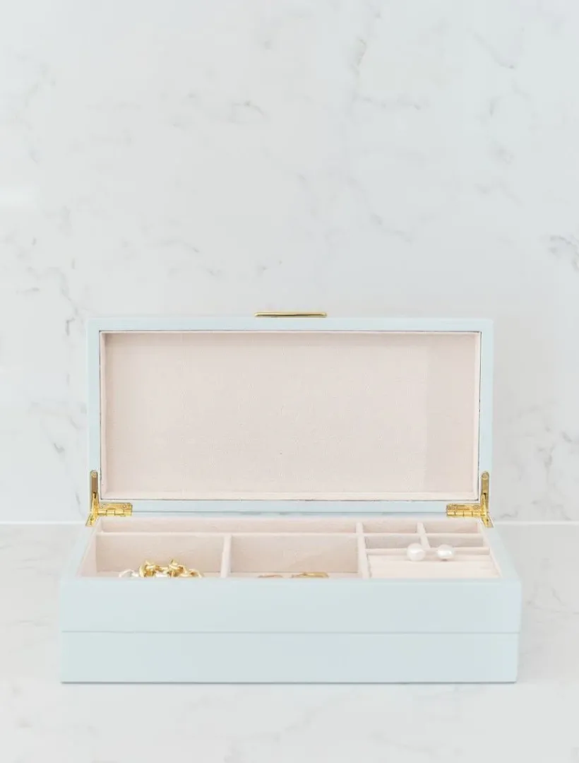 Jewellery Storage|Jewellery And Trinket Boxes*Zjoosh Stacking Lacquered Jewellery Box Large Blue
