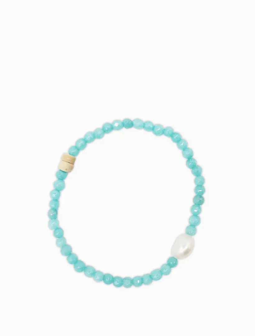 Pearl Jewellery|Bangles And Bracelets*Zjoosh Stone and Pearl Bracelet Aqua