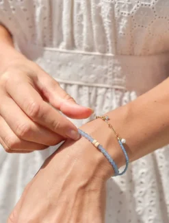 Pearl Jewellery|Bangles And Bracelets*Zjoosh Stone and Pearl Bracelet Blue