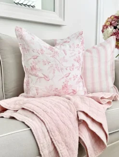 Cushions*Zjoosh Stripes Linen Cushion Light Pink LightPink
