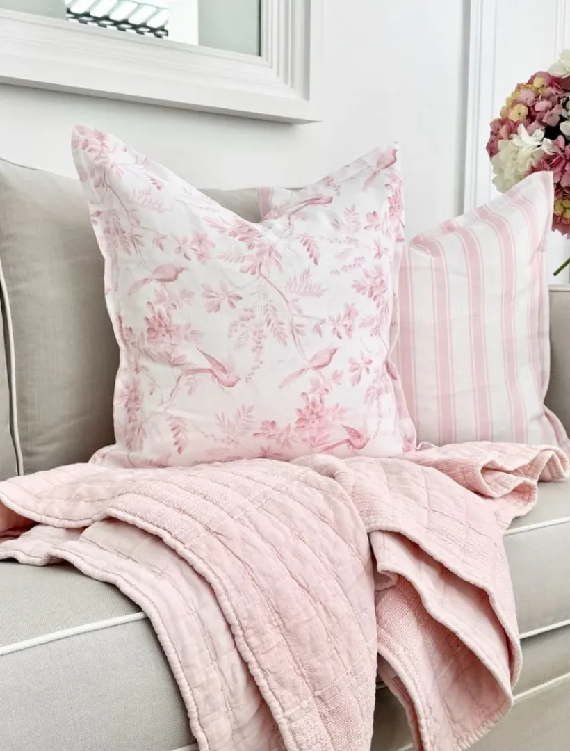 Cushions*Zjoosh Stripes Linen Cushion Light Pink LightPink