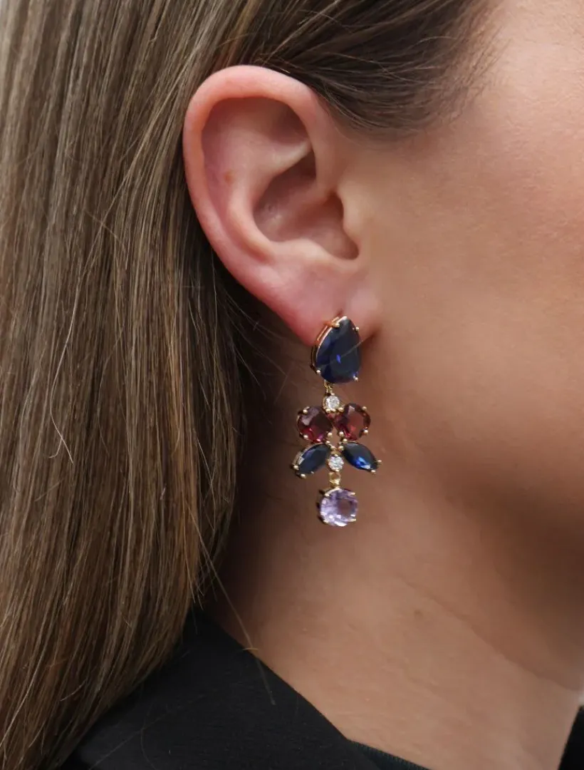 Symposium|Earrings*Zjoosh Symposium Agnes Drop Earrings Navy