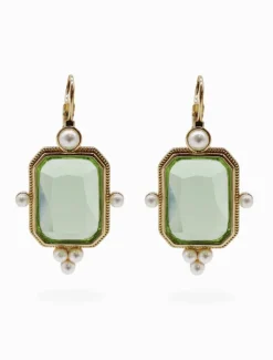 Symposium|Earrings*Zjoosh Symposium Andrea Drop Earrings Green