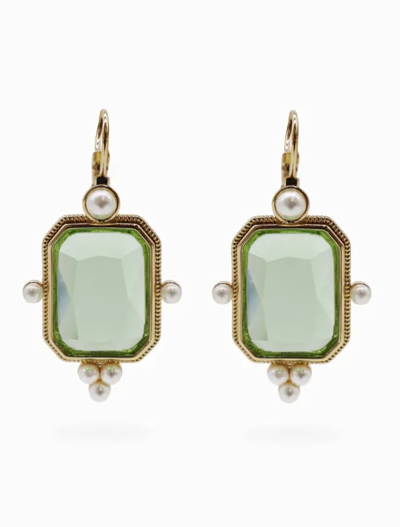 Symposium|Earrings*Zjoosh Symposium Andrea Drop Earrings Green