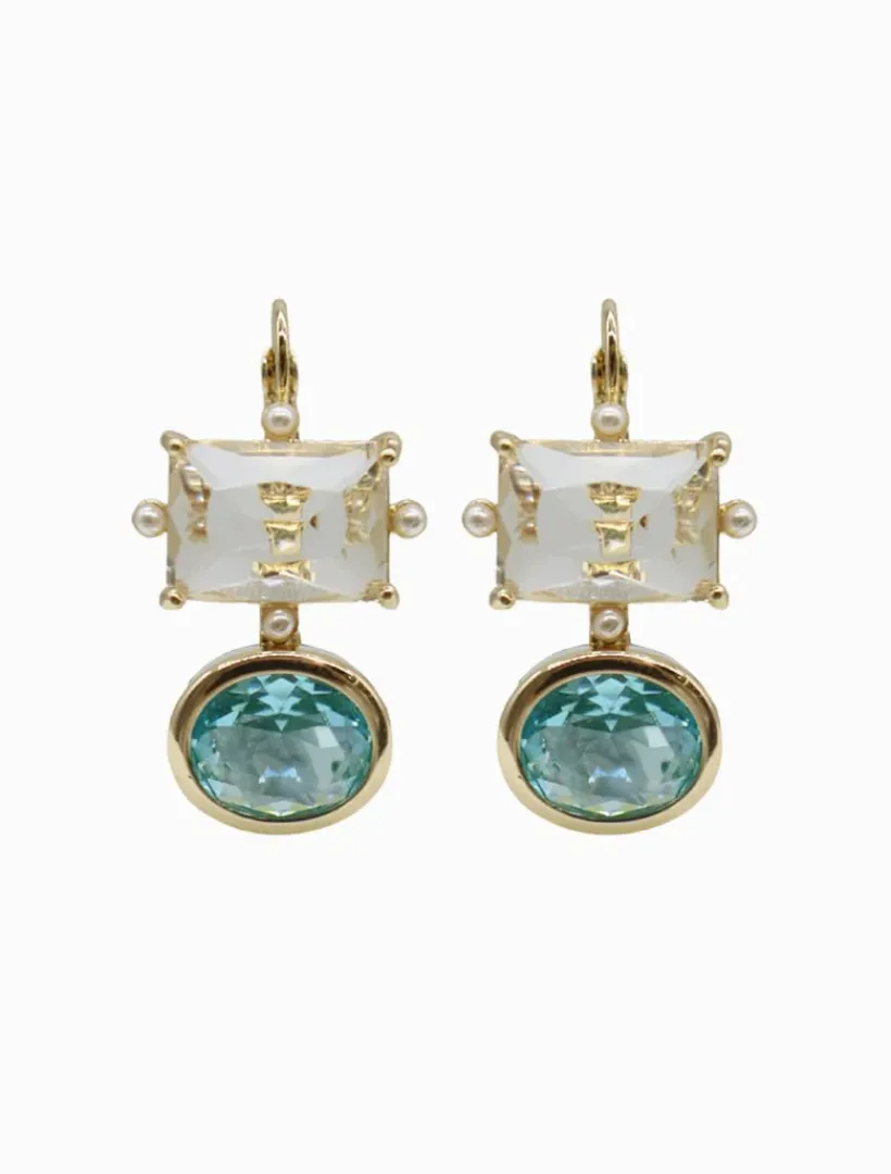 Symposium|Earrings*Zjoosh Symposium Daphne Aquarmarine Drop Earrings