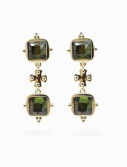Earrings|Symposium*Zjoosh Symposium Elena Drop Earrings Green