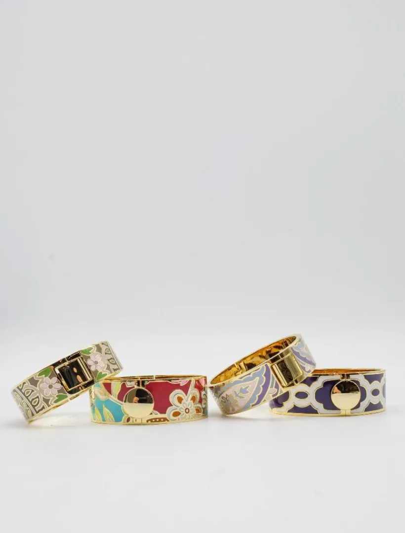Symposium|Bangles And Bracelets*Zjoosh Symposium Enamel Cuff Blue Tones
