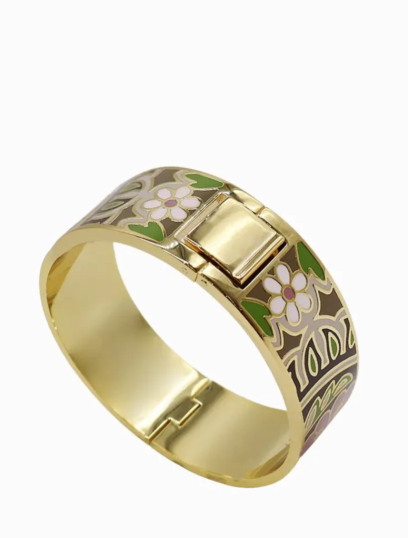 Symposium|Bangles And Bracelets*Zjoosh Symposium Enamel Cuff Earth Tones