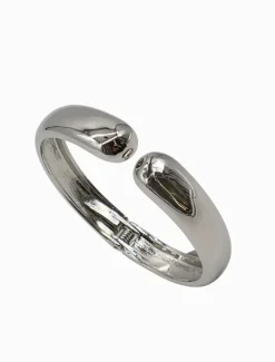 Bangles And Bracelets|Silver Jewellery*Zjoosh Tear Drop Hinge Bangle Silver