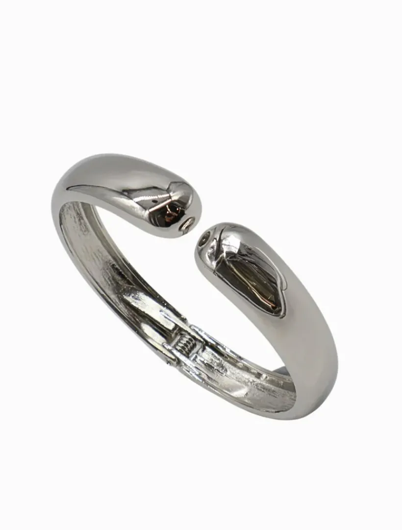 Bangles And Bracelets|Silver Jewellery*Zjoosh Tear Drop Hinge Bangle Silver